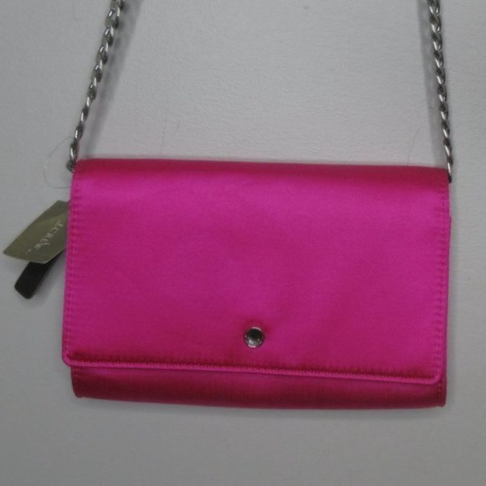 J.Crew Pink Satin Chain Wallet crossbody